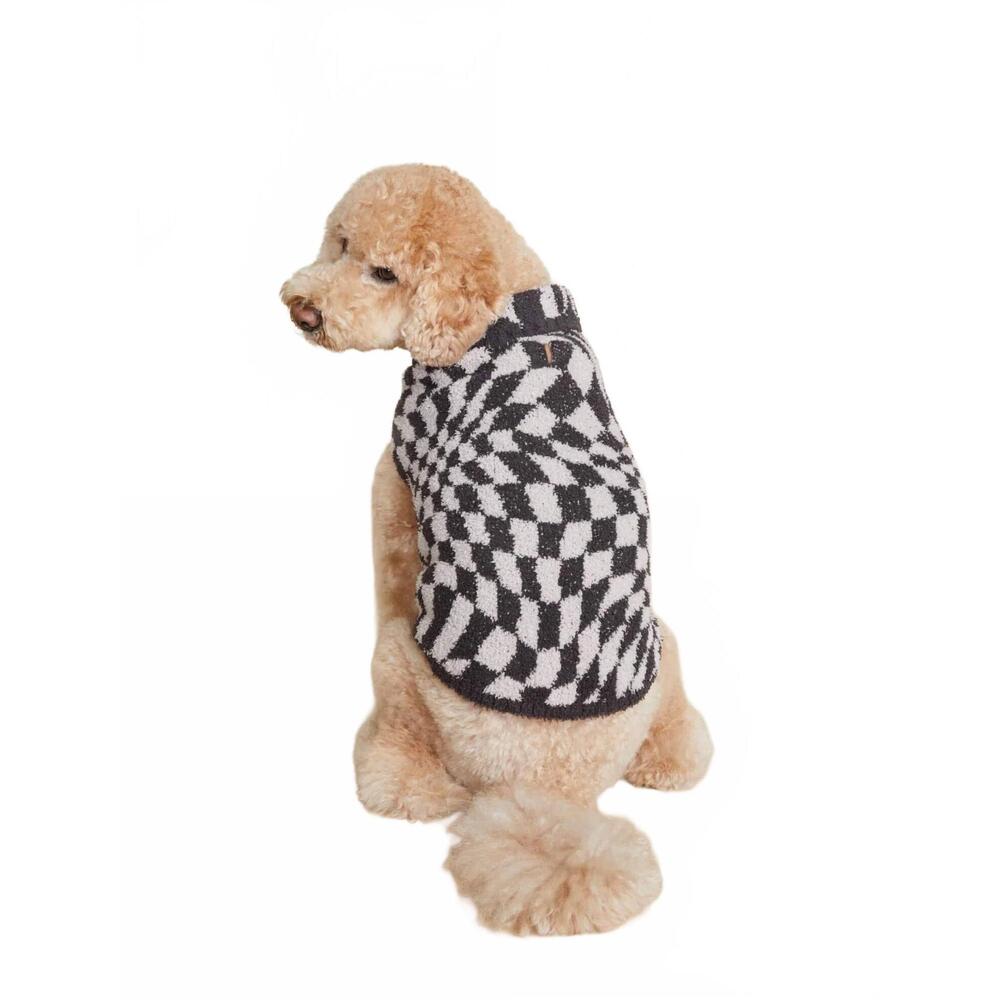 NEW BAREFOOT DREAMS pet sweater in carbon-silver